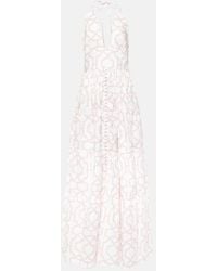 Alexandra Miro - Bedrucktes Maxikleid Celeste Aus Baumwolle - Lyst
