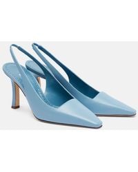 Manolo Blahnik - Slingback-Pumps Moirasli Aus Leder - Lyst