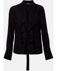 McQueen - Ruffled Silk Blouse - Lyst