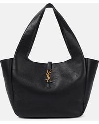 Saint Laurent - Le 5 A 7 Bea Leather Tote Bag - Lyst
