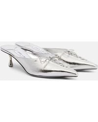 Jimmy Choo - Scarlett 50 Metallic Leather Mules - Lyst