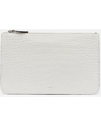 TOTEME - Threefold Croc-Effect Leather Clutch - Lyst