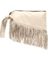 Isabel Marant Pochette Farwo en daim à franges - Multicolore