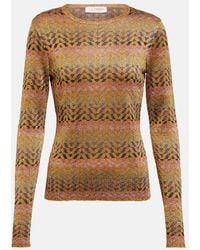Valentino - Metallic Jacquard-knit Sweater - Lyst