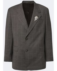 Simone Rocha - Blazer De Lana A Cuadros Adornado - Lyst