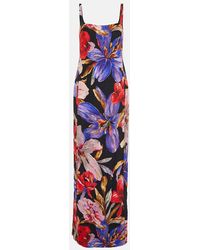 Dries Van Noten - Floral-print Crepe Maxi Dress - Lyst