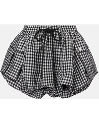 Ganni - 'Crinkled Check Mini Bubble' Skirt - Lyst