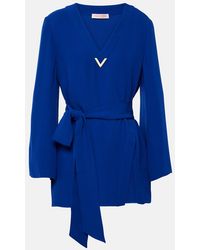 Valentino - Vgold Cady Couture Belted Blouse - Lyst