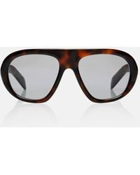 Prada - Logo Aviator Sunglasses - Lyst