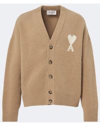 Ami Paris - Ami De Cour Wool-Blend Cardigan - Lyst