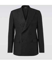 Dolce & Gabbana - Double-Breasted Linen Suit Jacket - Lyst