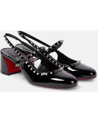 Christian Louboutin - Janispikes 55 Patent Leather Mary Jane Pumps - Lyst