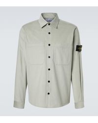 Stone Island - Compass Cotton Corduroy Overshirt - Lyst