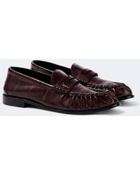Saint Laurent - Le Loafer Eel Leather Penny Loafers - Lyst