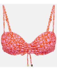 Heidi Klein - Top de bikini Limpopo floral fruncido - Lyst