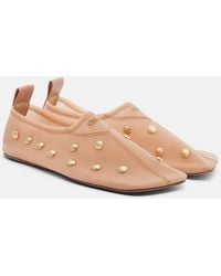 Chloé - Rita Studded Mesh Flats - Lyst