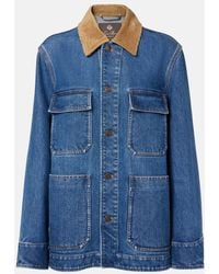 Loro Piana - Corduroy-Trimmed Denim Jacket - Lyst