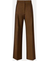 Rohe - High-Rise Wool And Mohair Wide-Leg Pants - Lyst