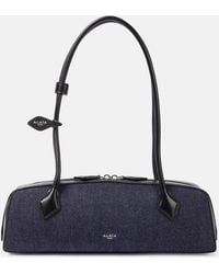 Alaïa - Le Teckel Medium Denim Shoulder Bag - Lyst