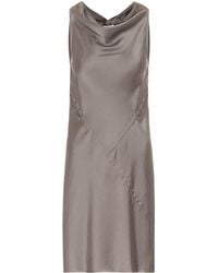 Rick Owens Minikleid Skorpio aus Satin - Grau