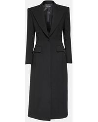 Dolce & Gabbana - Abrigo largo de botonadura sencilla en cady de lana - Lyst