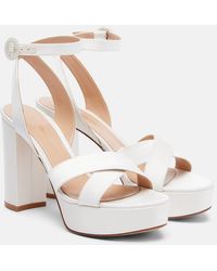 Gianvito Rossi - Sabrina Satin Platform Sandals - Lyst