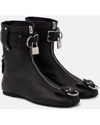 JW Anderson - Lock Leather Ankle Boots - Lyst