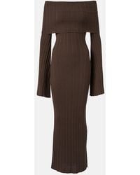 AYA MUSE - Off-Shoulder Silk-Blend Jersey Maxi Dress - Lyst
