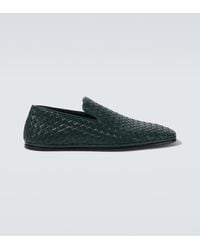 Bottega Veneta - Palazzo Intrecciato Leather Loafers - Lyst