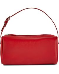 The Row 90s Small Grained-leather Shoulder Bag - Lyst