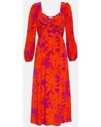 Diane von Furstenberg - Abiti Midi Evie Con Stampa - Lyst