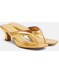 Paris Texas - Portofino Metallic Leather Thong Sandals - Lyst