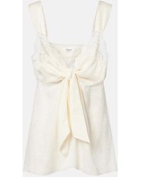 Chloé - Lace-Trimmed Silk Top - Lyst