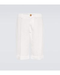 Brunello Cucinelli - Mid-rise Linen Shorts - Lyst