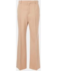 Chloé - Gerade High-Rise-Hose Aus Wolle - Lyst