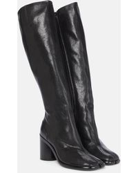 Maison Margiela - Tabi Leather Knee-High Leather Boots - Lyst