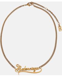 Balenciaga - Typo Valentine Chain Necklace - Lyst