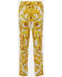 Dolce & Gabbana - Printed Casual Trousers - Lyst
