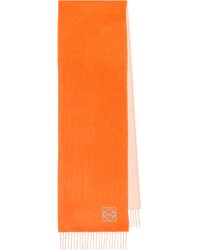 Loewe Bufanda de lana y cachemir - Naranja