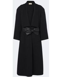 Valentino Garavani - Bow-Detail Wool And Cashmere Coat - Lyst