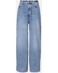 Acne Studios - Low-Rise Wide-Leg Jeans Mit Kristallen - Lyst