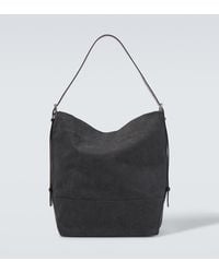 Lemaire - Leather-Trimmed Canvas Tote Bag - Lyst