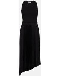 McQueen - Ribbed-Knit Cotton Midi Dress - Lyst