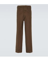 Lemaire - Pantalones chinos Maxi de lana y algodon - Lyst
