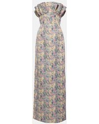 Markarian - Demetra Floral Linen-blend Gown - Lyst