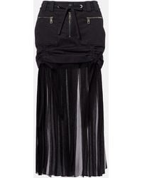 Dolce & Gabbana - Silk And Cotton Midi Skirt - Lyst