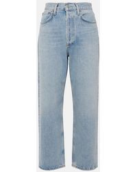 Agolde - 90's Crop Mid-Rise Straight Jeans - Lyst