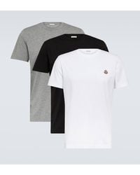 Moncler - Set Of 3 Cotton T-shirts - Lyst