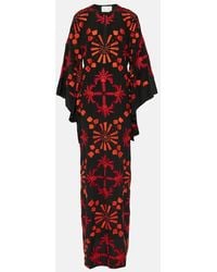 Johanna Ortiz - Embroidered Silk Maxi Dress - Lyst