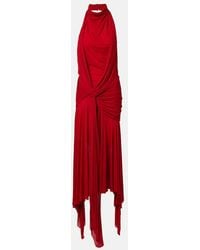 McQueen - Draped Halterneck Maxi Dress - Lyst